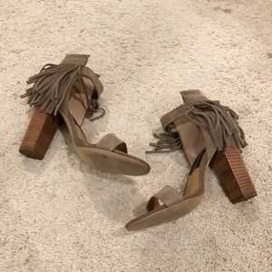 Dolce Vita “Noel” fringe ankle heels